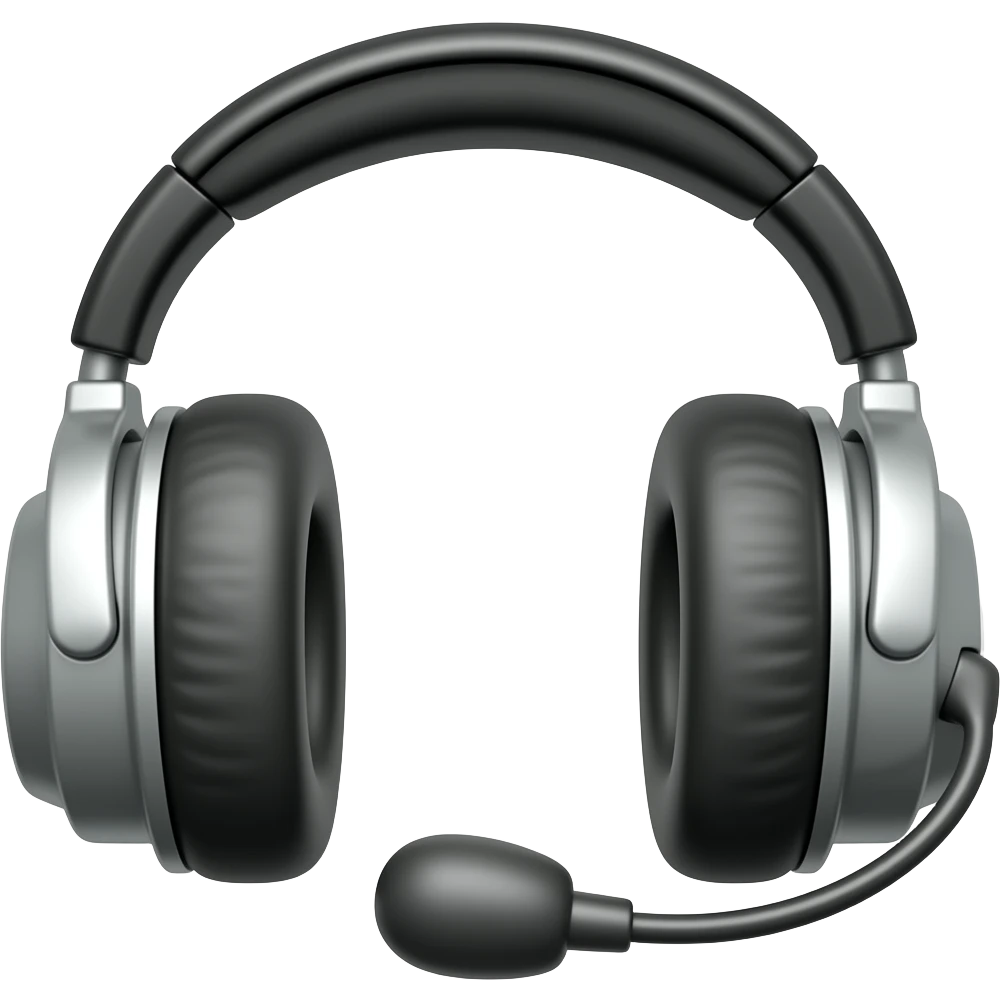 headphone with mic emoji