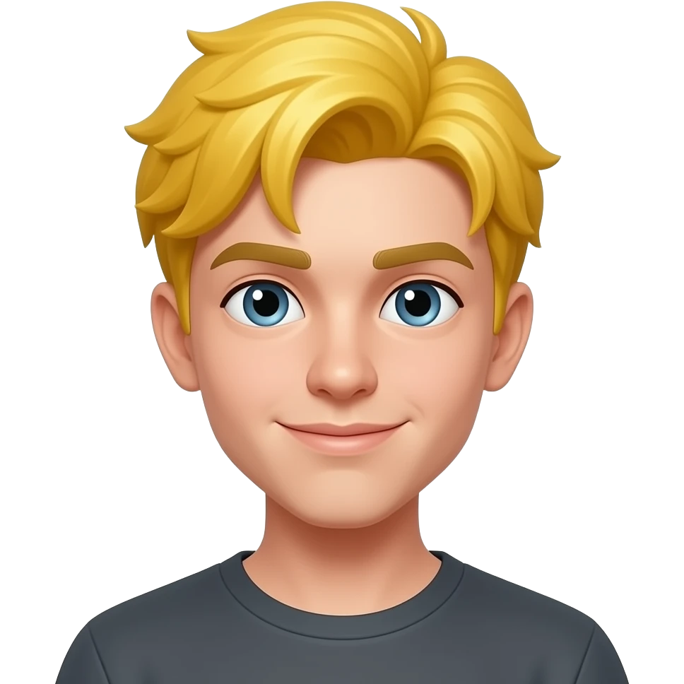 Jutjuber decko od 20 godina da pise backo zuta kosa  kosa kao sa sve strane emoji