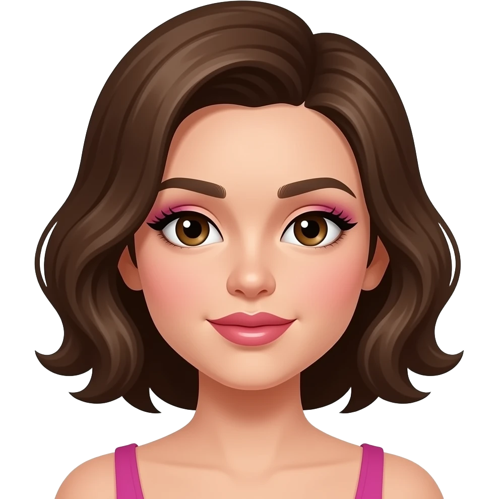 With a side part! Pls and like Brown pink lip liner in the glossy lips and curled lashes pls! emoji