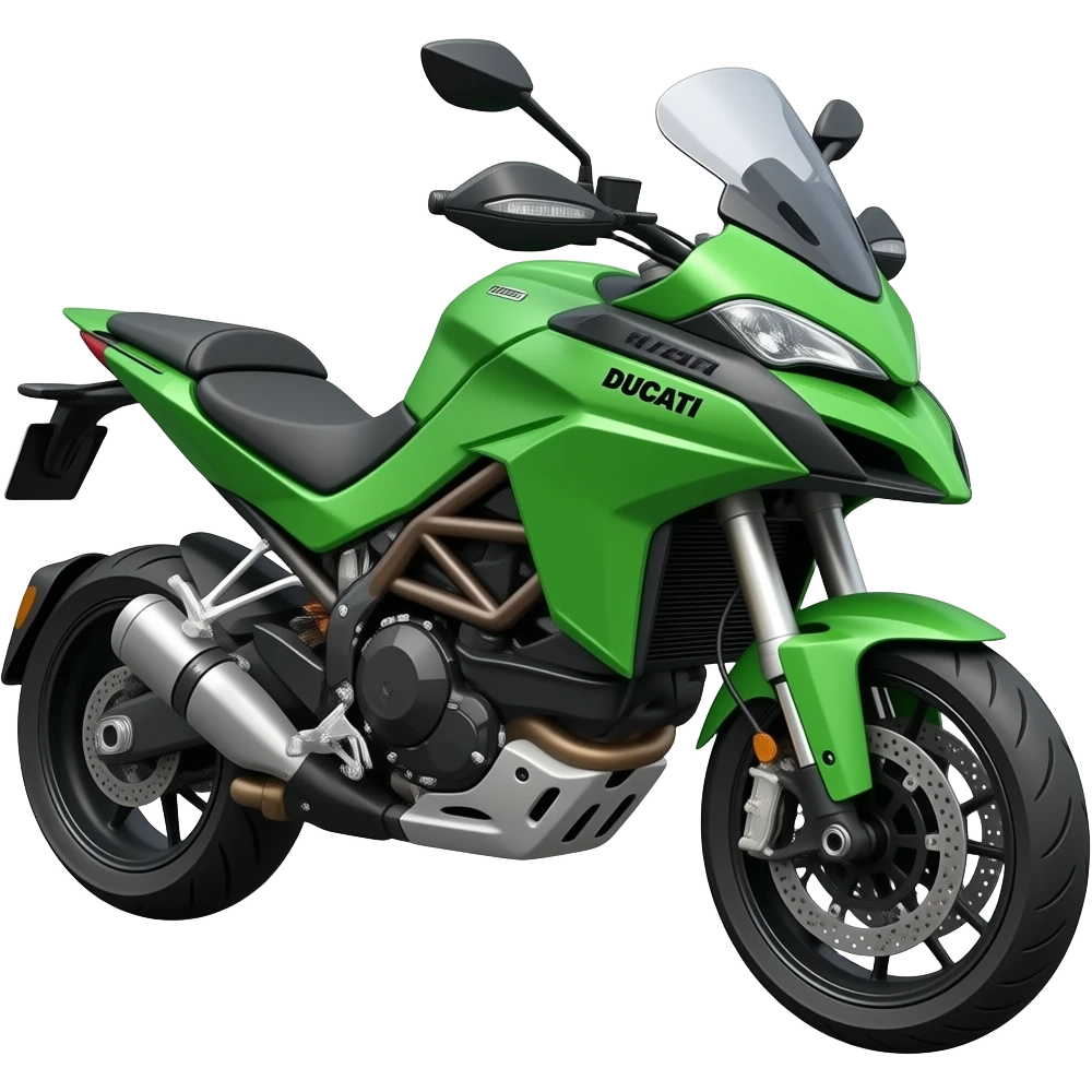 ducati multistrada motorbike color green emoji