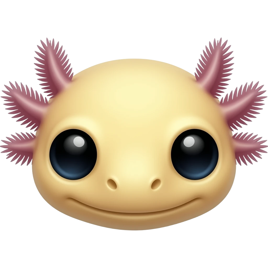 Yelowish axolotl head emoji