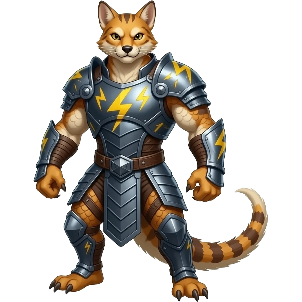 Feral four-legged Scaly Striking Slaying Badass Evil Handsome Lightning-patterned Zig- emoji