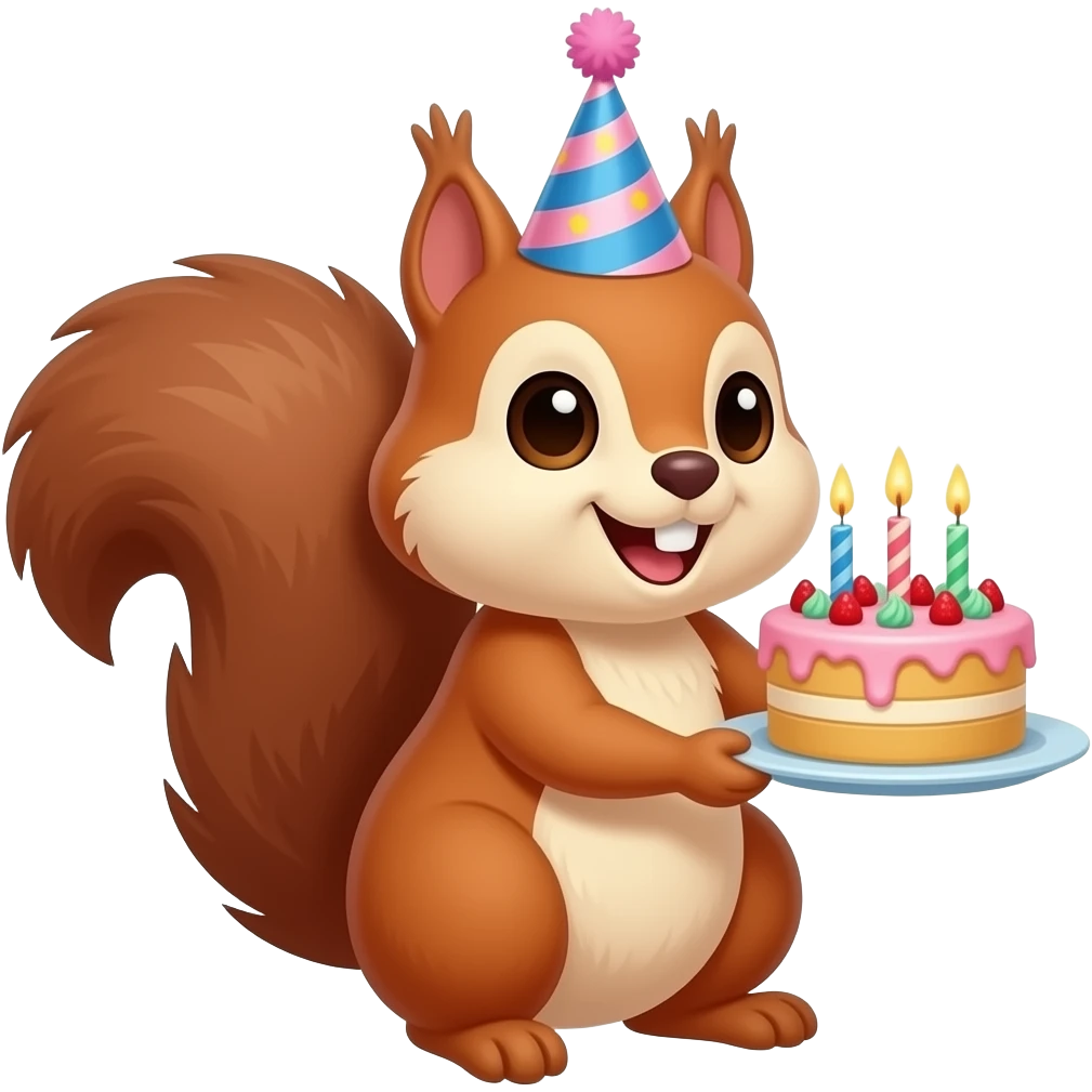 CRITTERS SQUIRREL BIRTHDAY emoji