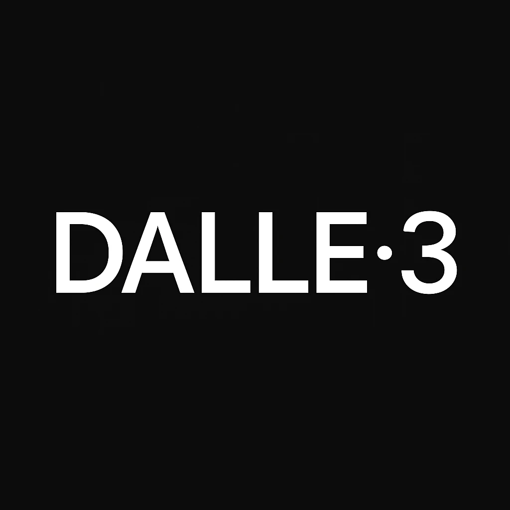 make the logo of "DALLE.3" black background  emoji