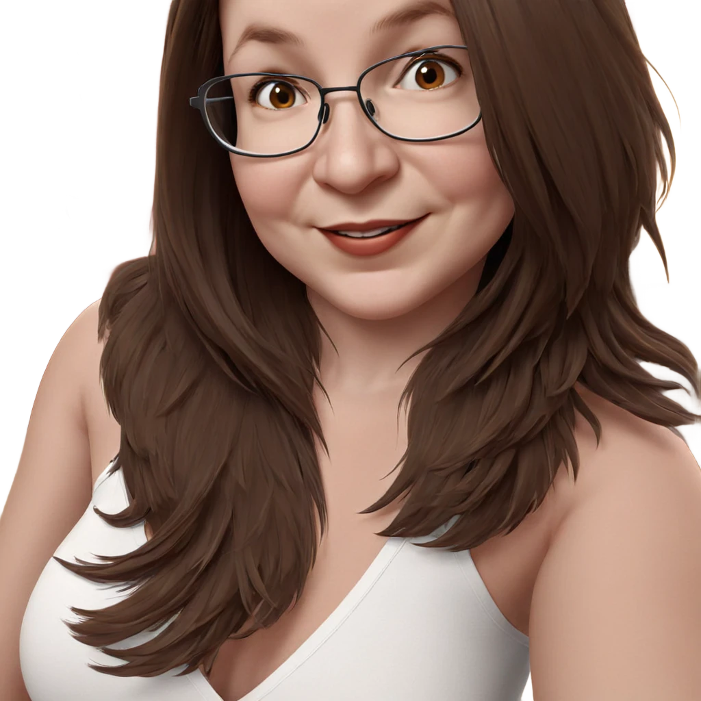 smiling girl with brown hair emoji