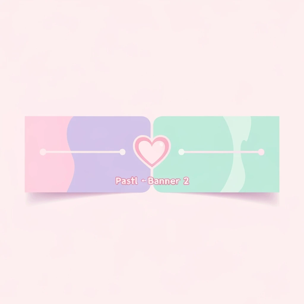 pastel emo banner with a heart accent, cute, expressive, minimal, variation 2 emoji