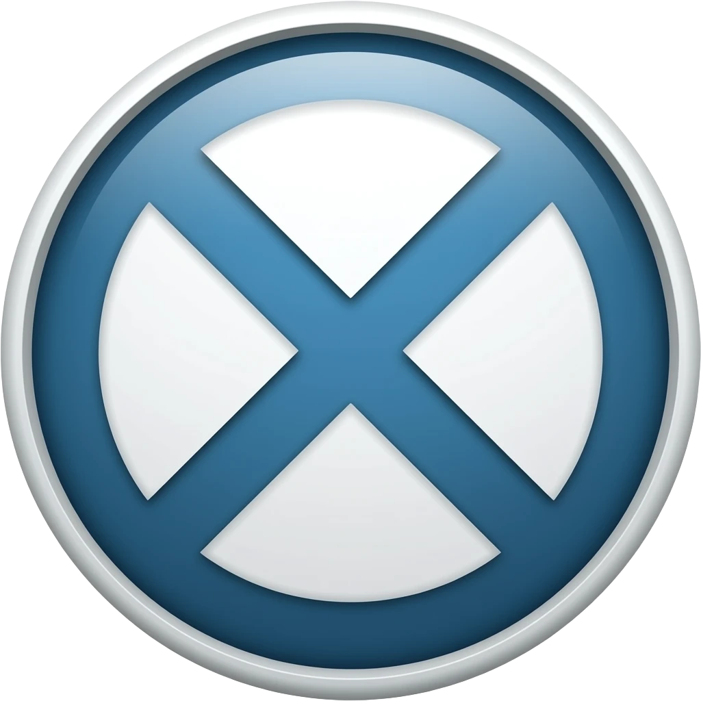 Crossed-out Circle sign + colors inclide dark blue, deep blue, celestial white emoji