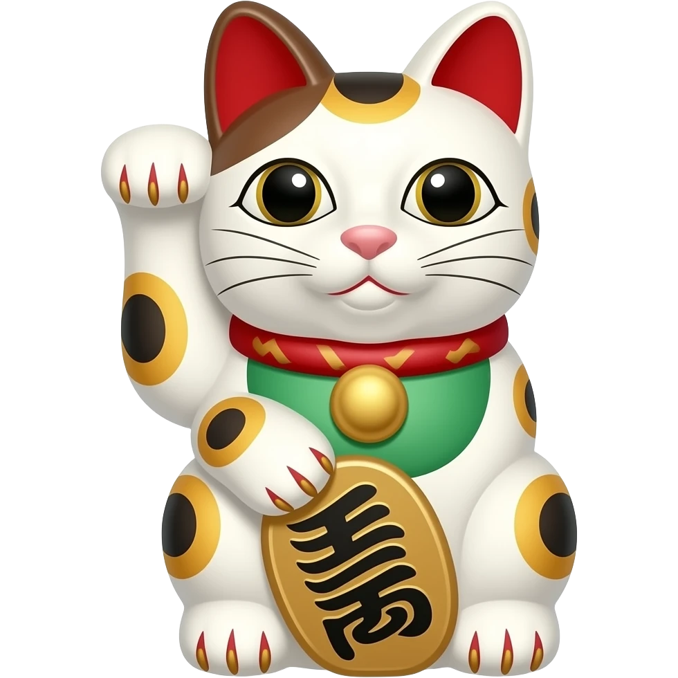 Flat Maneki-neko emoji emoji