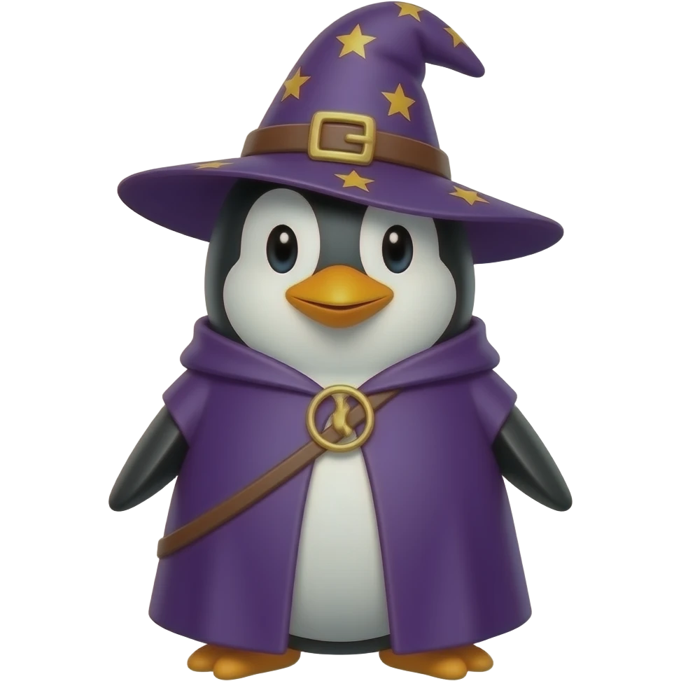 Penguin Wizard emoji
