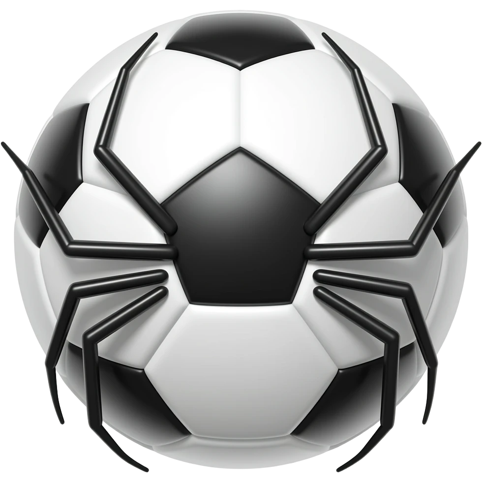 Soccer ball with spider legs emoji