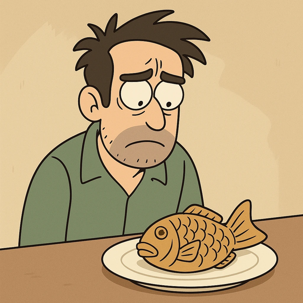 Taiyaki in his plate  emoji