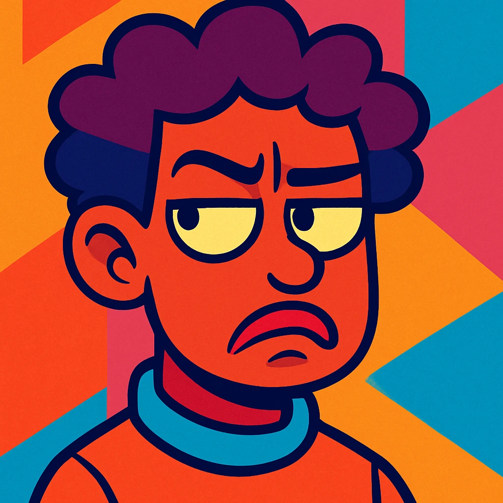 judgemental side eye, expressive face, vibrant toon style emoji
