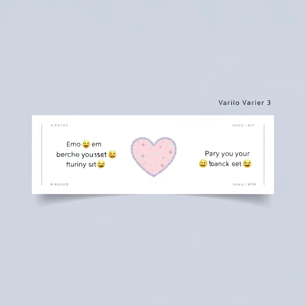 pastel emo banner with a heart accent, cute, expressive, minimal, variation 3 emoji