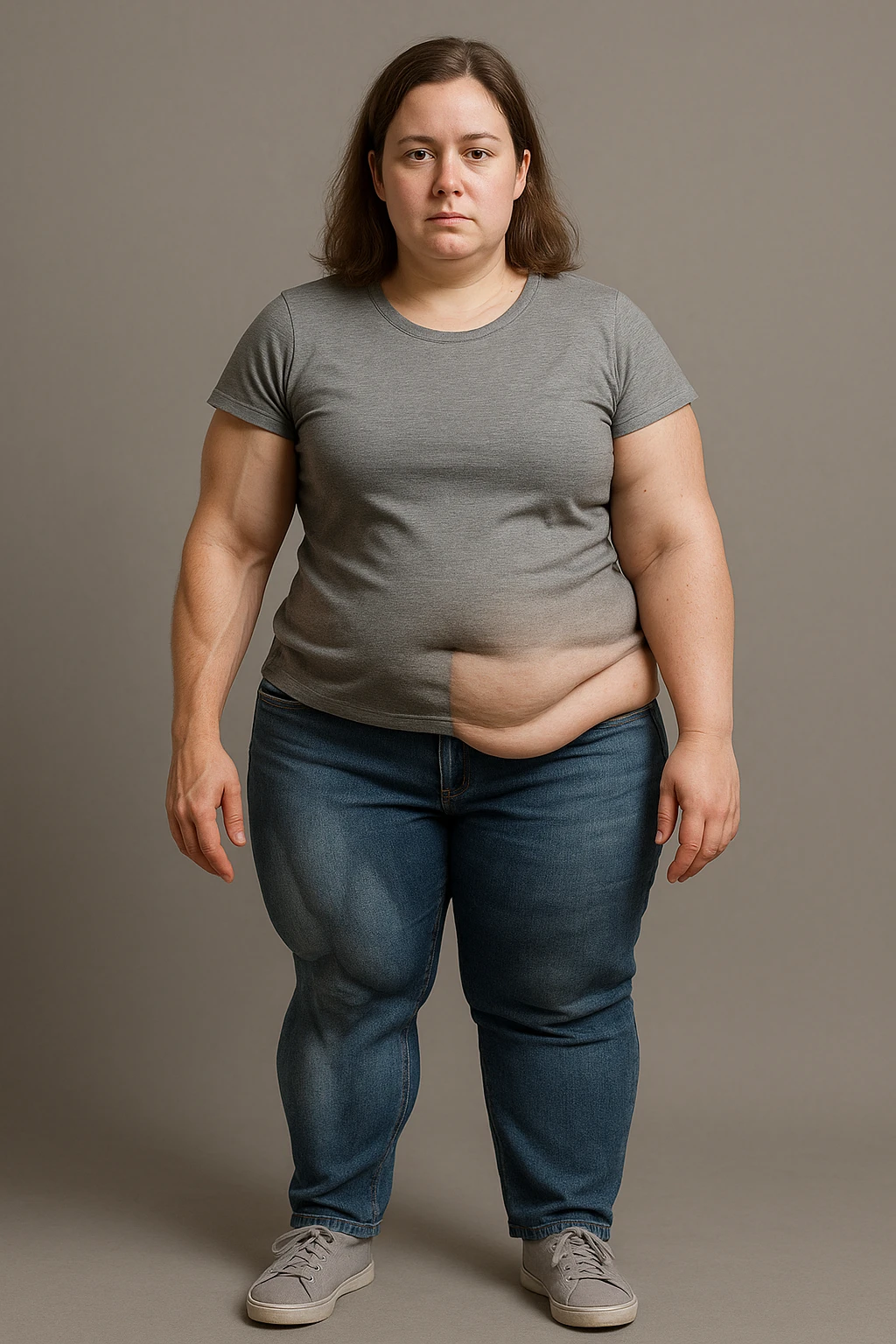 Donna Composizione Corporea Sbilanciata donna vestita su un corpo umano in 3D emoji