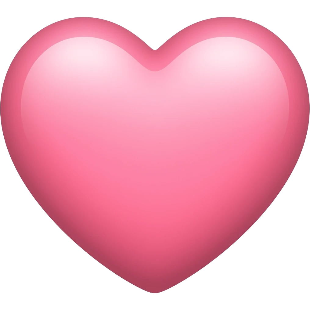 Light pink heart emoji