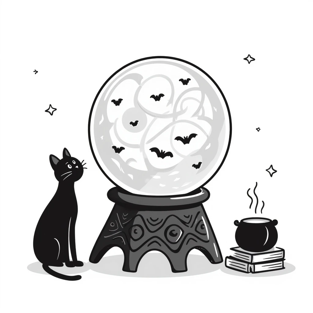 A witch's ball emoji
