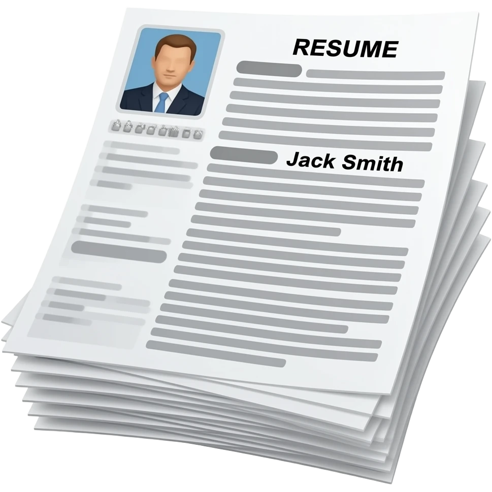 stack of resume jack smith emoji