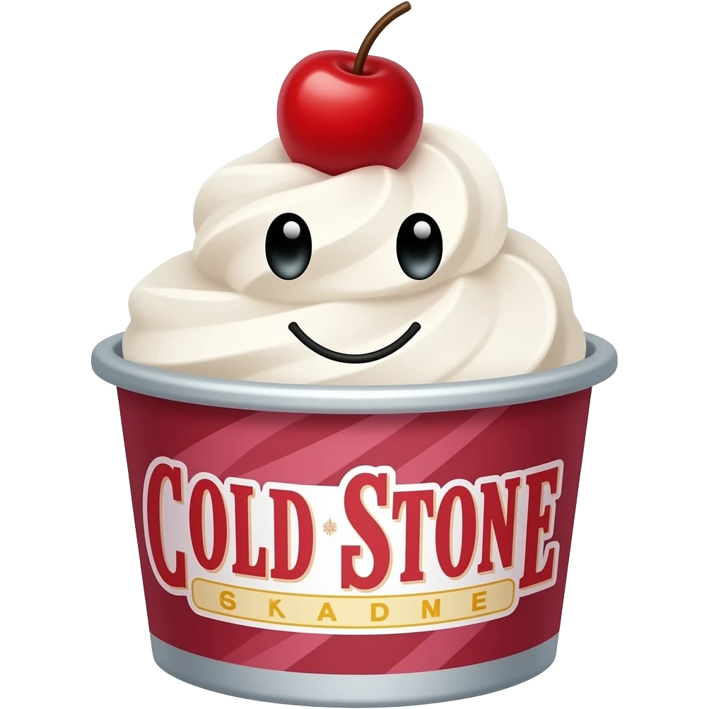 Cold stone ice cream sundae emoji