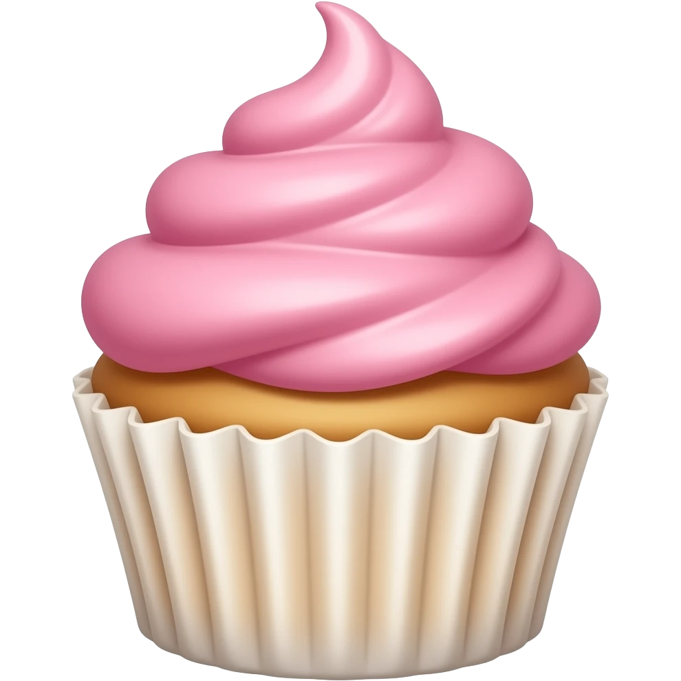 Cupcake with pink icing emoji