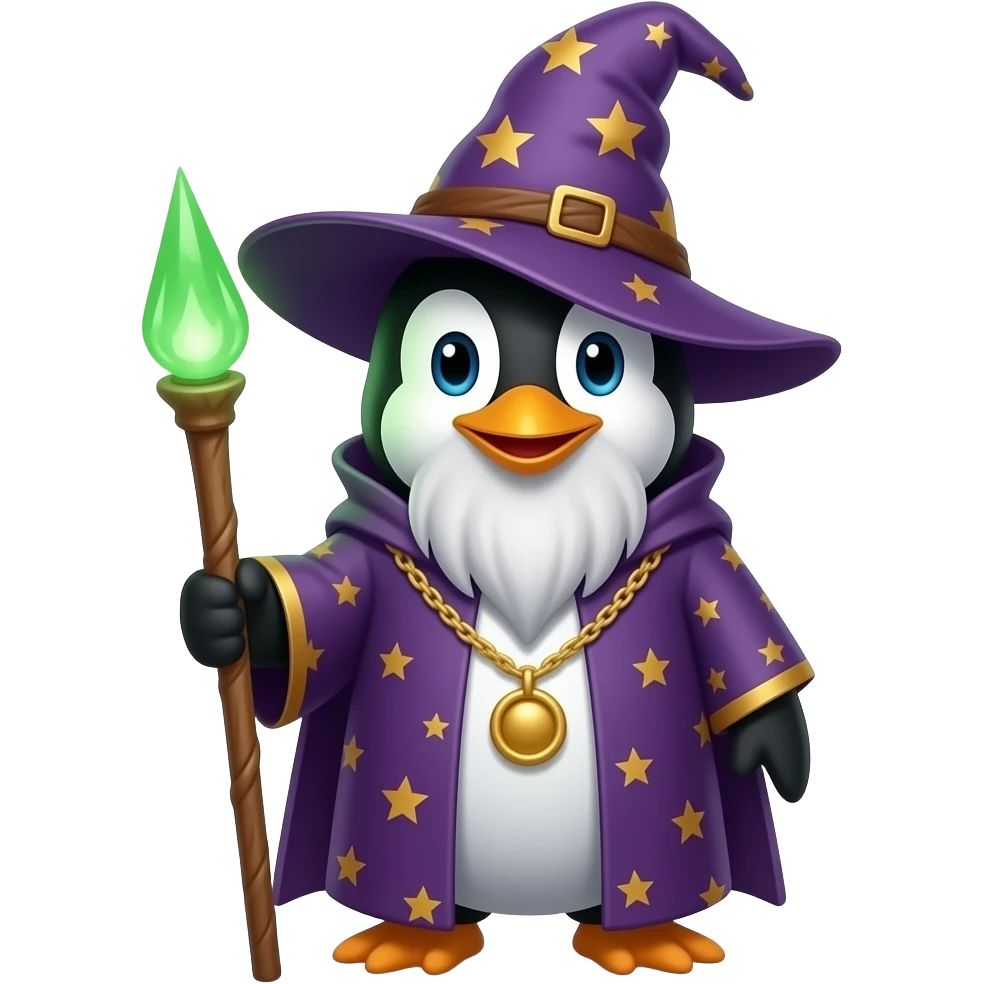 Penguin Wizard emoji