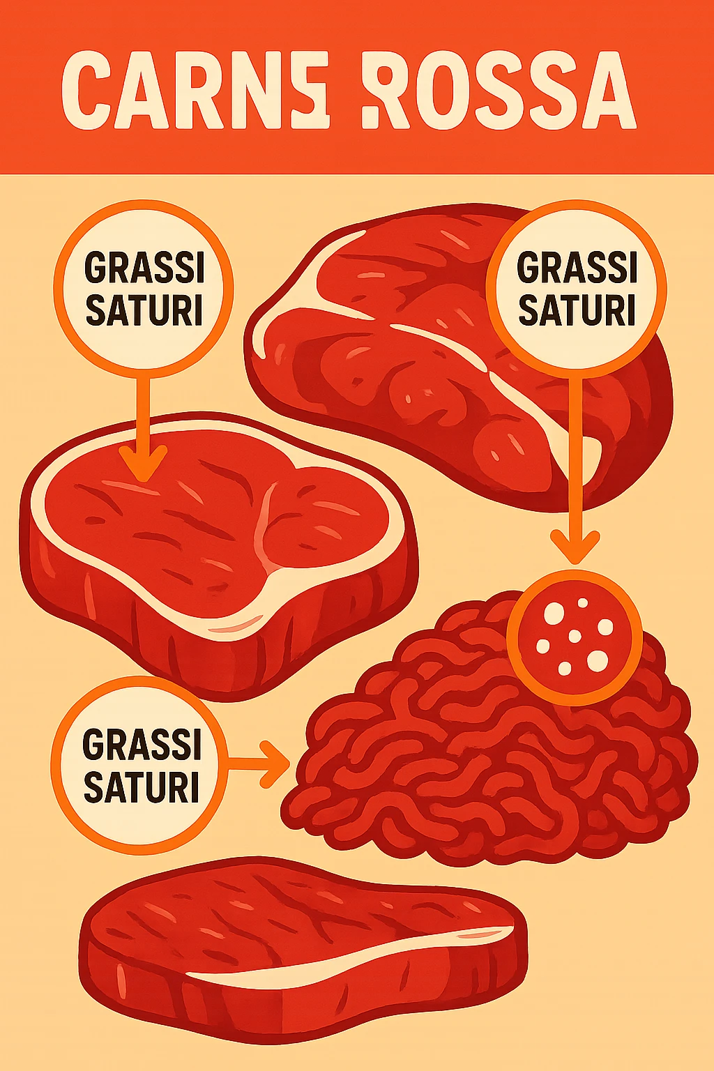 grassi saturi carne rossa emoji