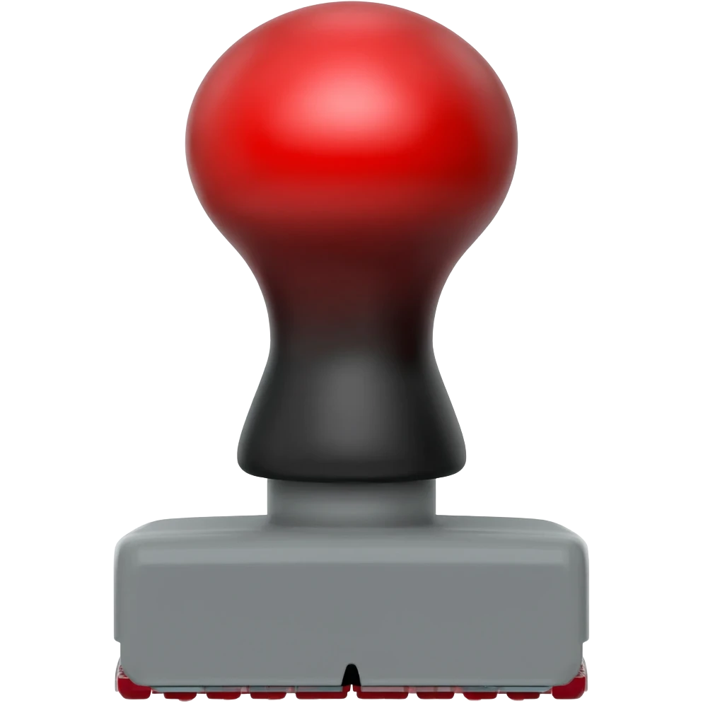 Ink Stamp facing forward emoji