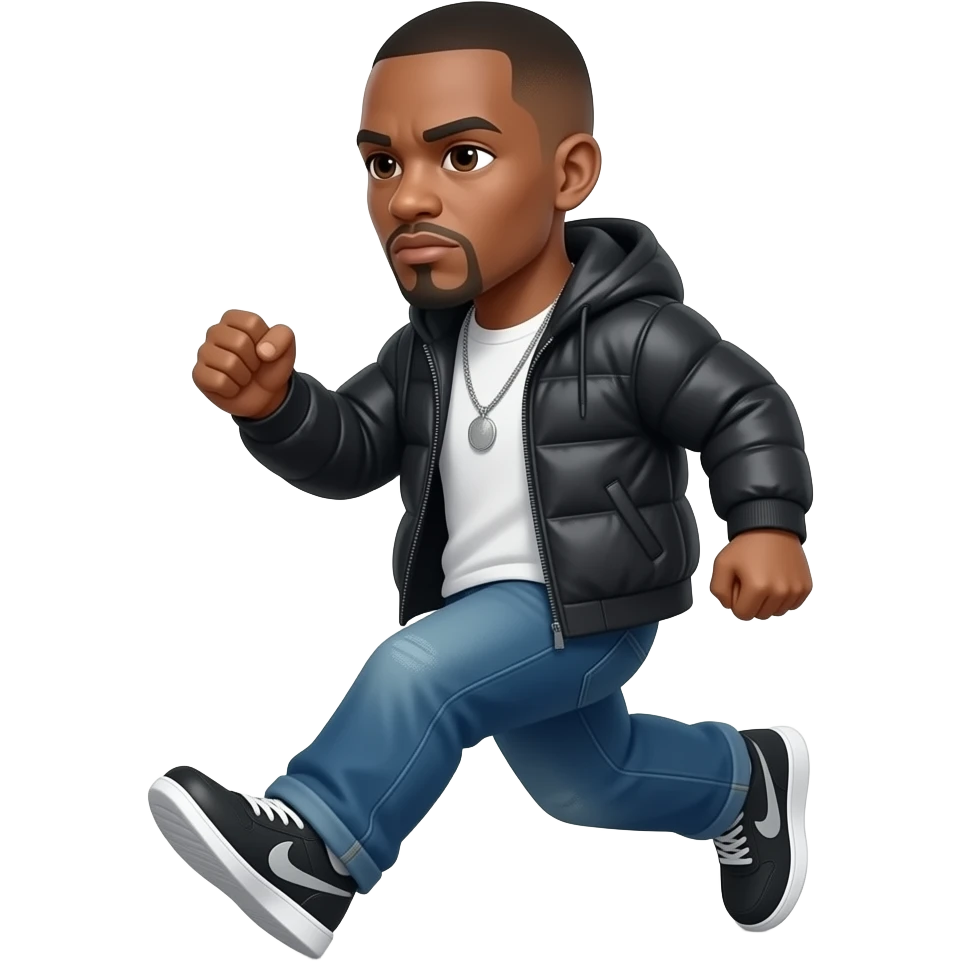 Une racaille avec running tn emoji