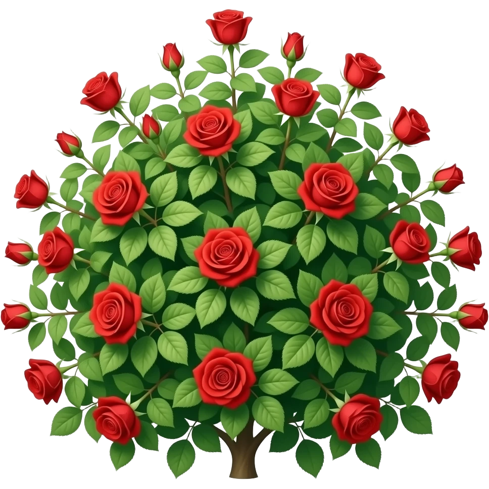 rose bush  realistic emoji