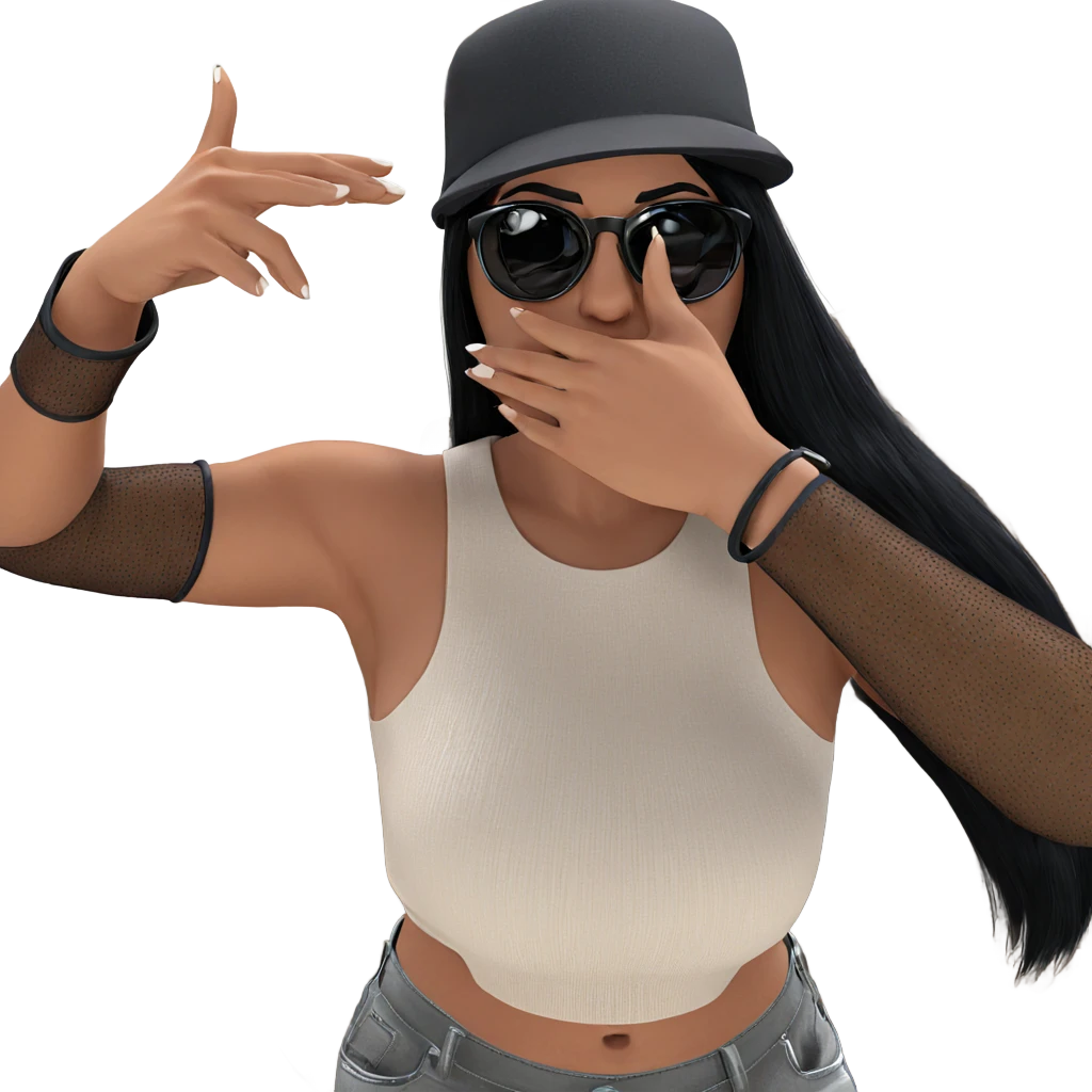 girl with black hair style emoji