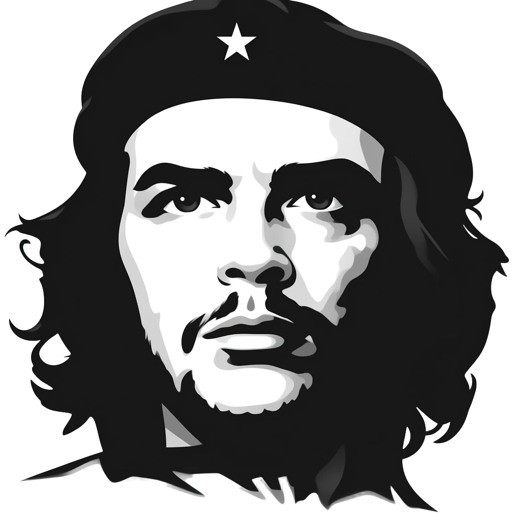 Che guevara whitw and black emojie for insta bio emoji