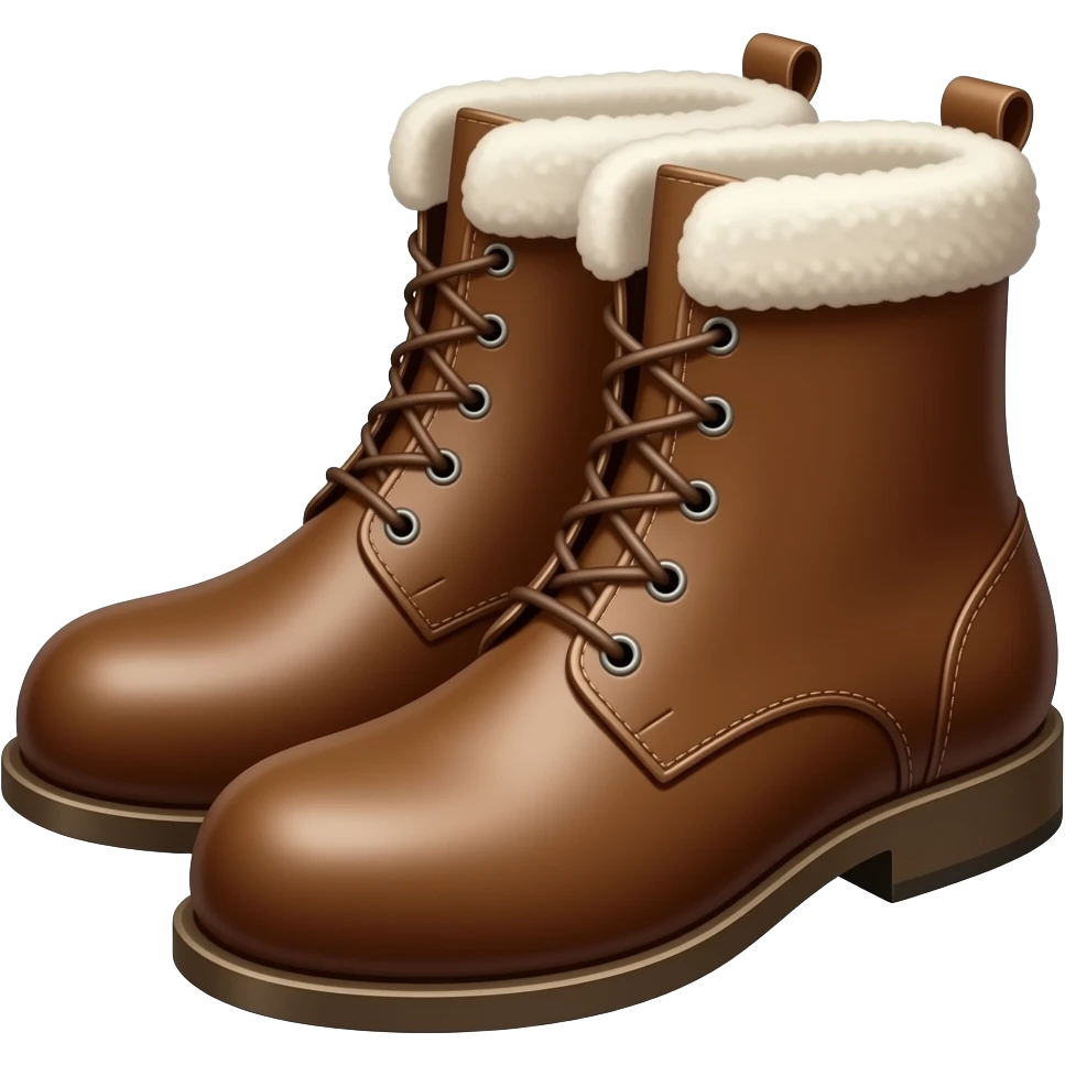 Brown shoes that has fluff in it and they're long emoji