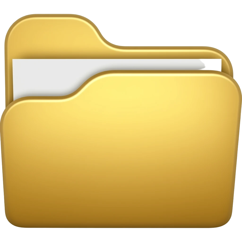 gold folder emoji