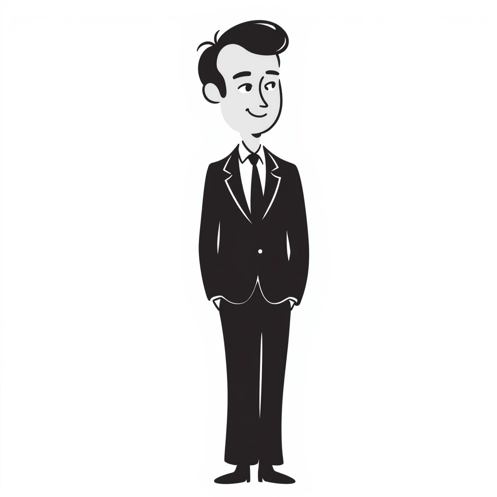 Emmanuel Macron, French president, hand-drawn doodle, simple lines, neutral face emoji
