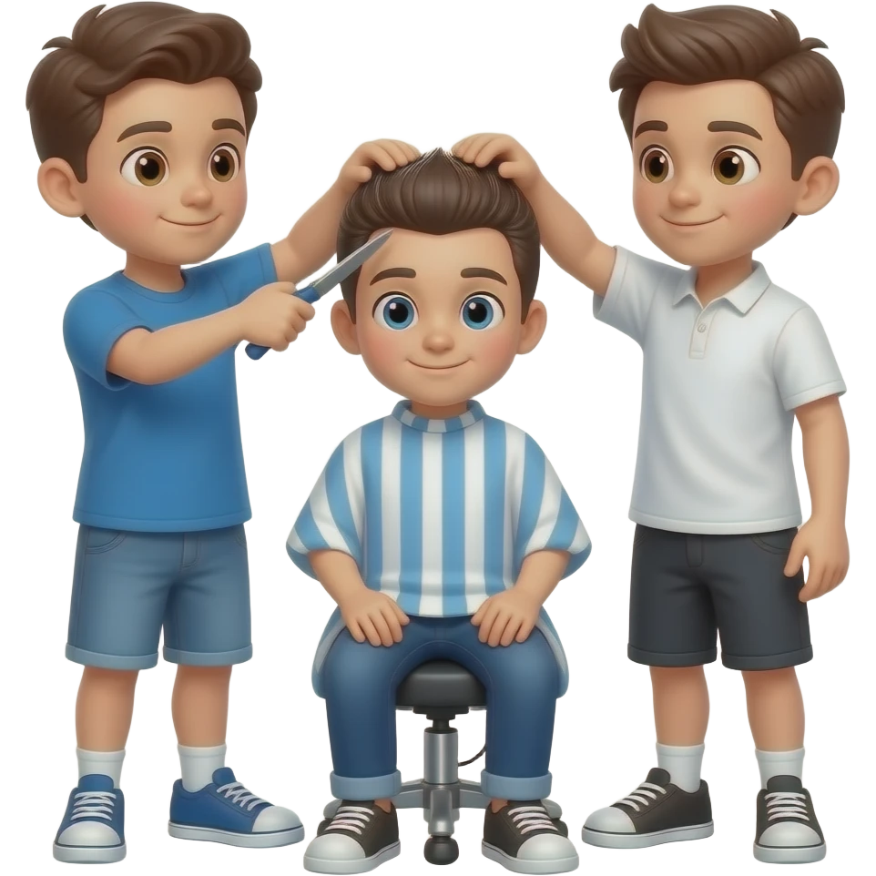 Hair cutting boys emoji