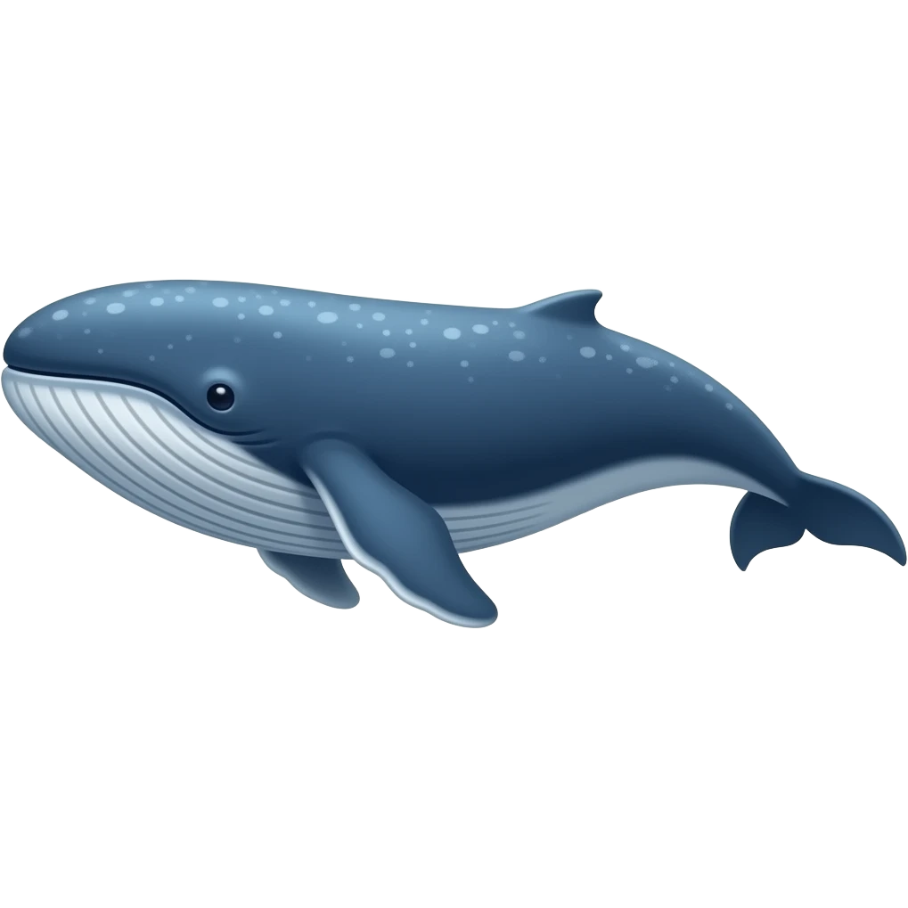 Blue shark-whale emoji
