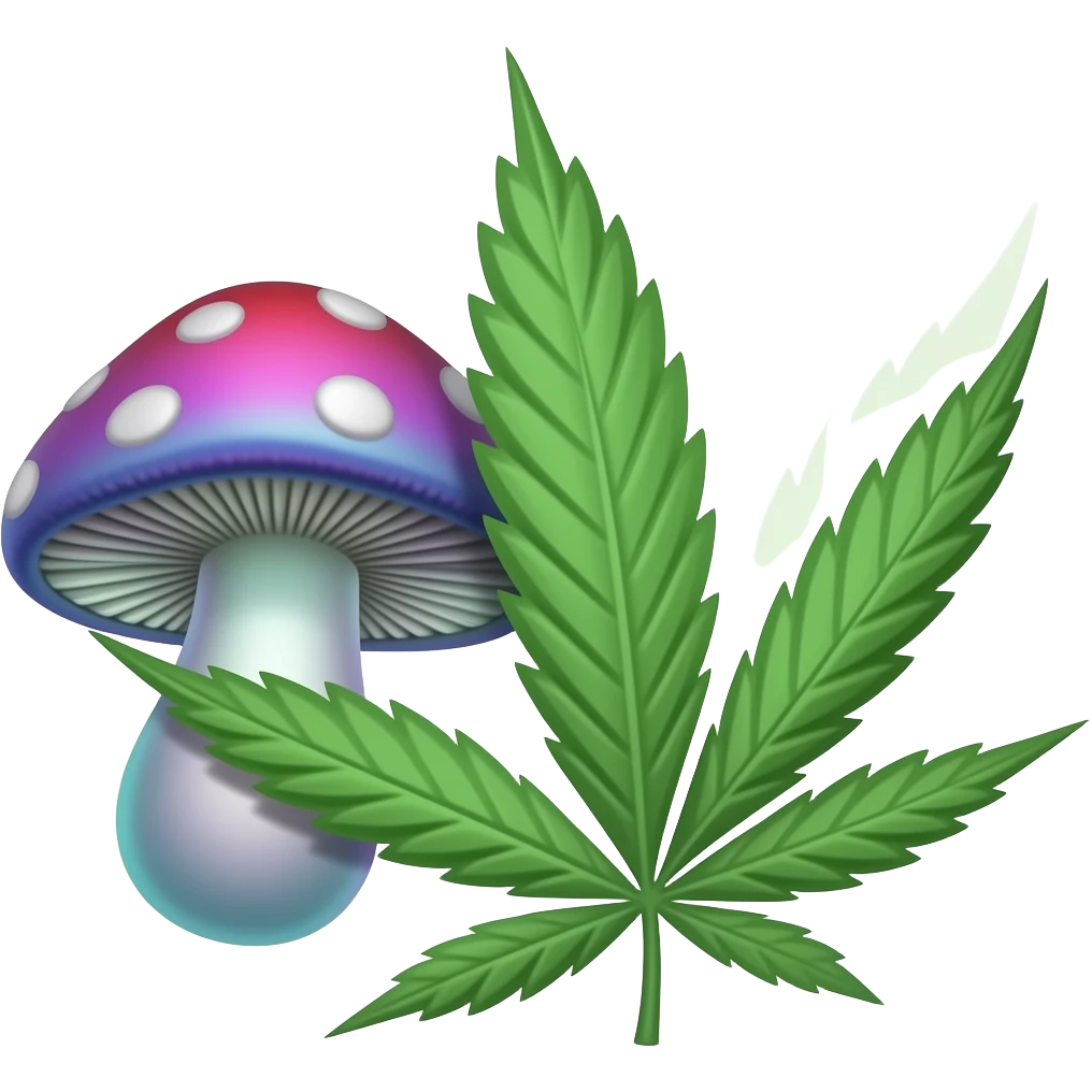 Trippy Shroom weed emoji