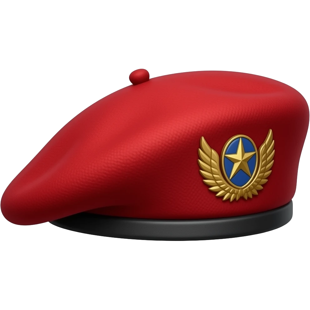 Stand alone military style Red beret emoji emoji