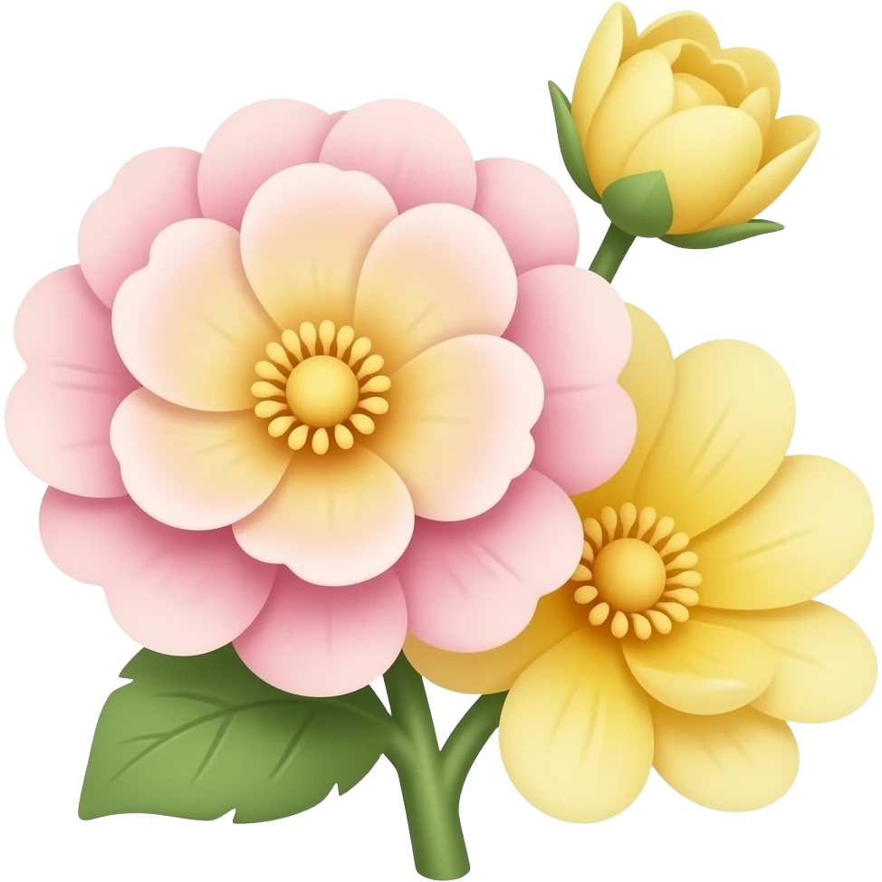 soft pink yellow flowers vaspiano , transparent background inspired by barbie colour pallete emoji