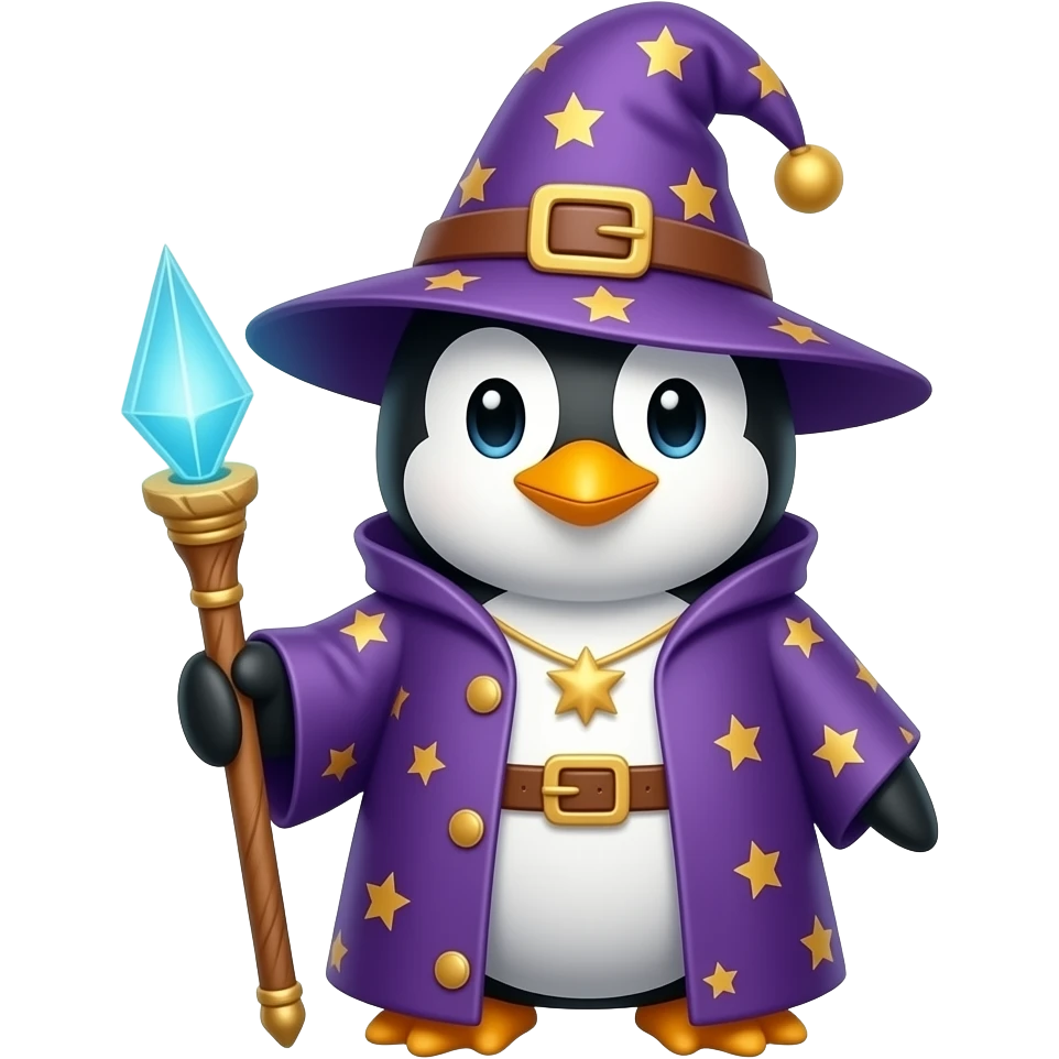 Penguin Wizard emoji