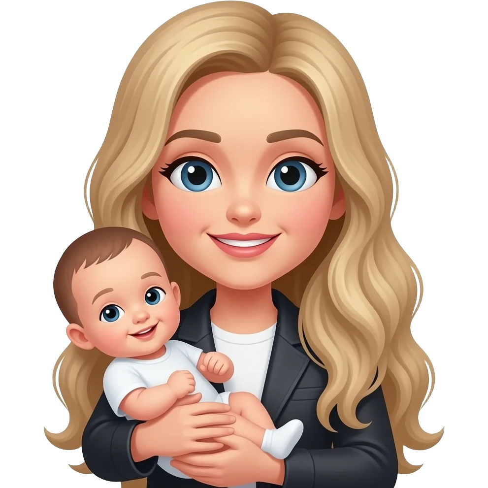 celebrity with infant emoji