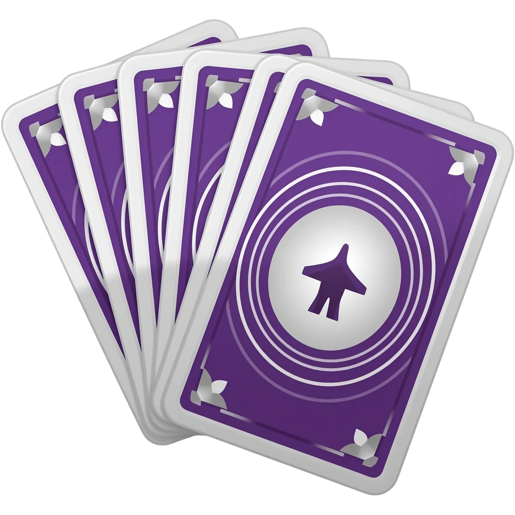 Purple Tarot cards emoji
