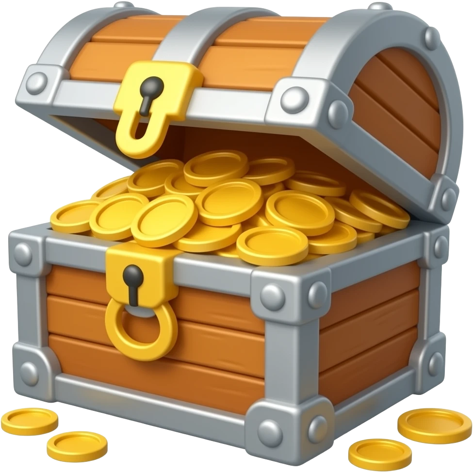 stylized treasure chest emoji