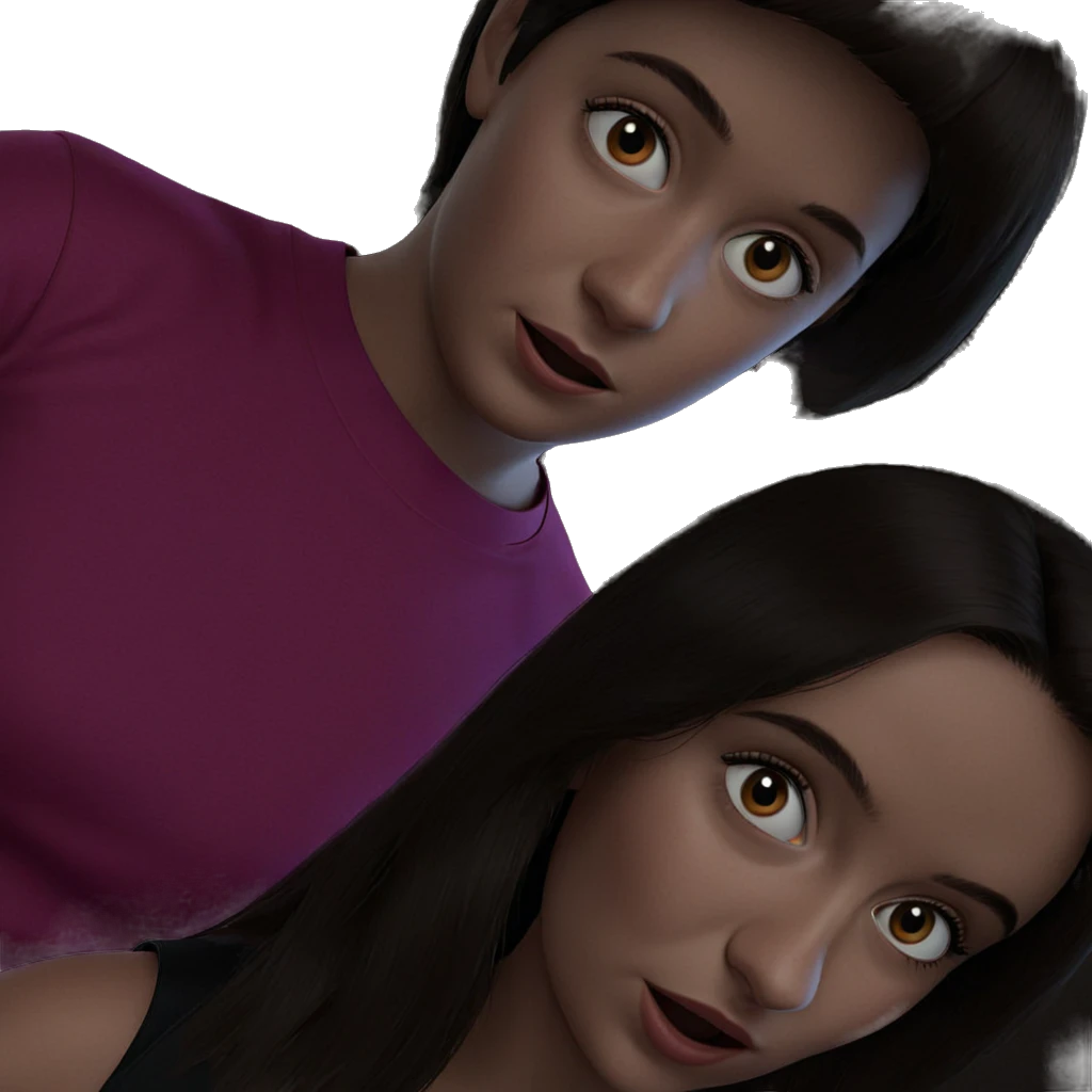 girl and boy portrait emoji