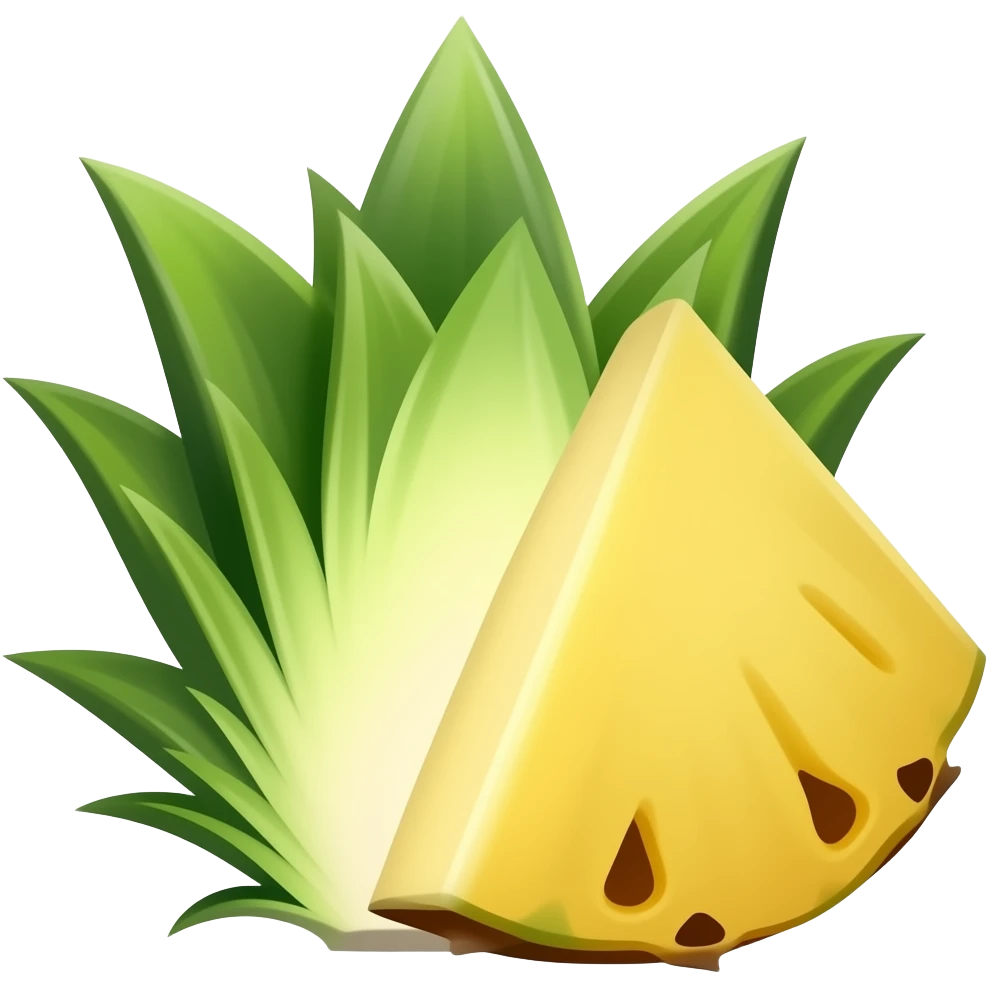 cut pineapple leaves emoji