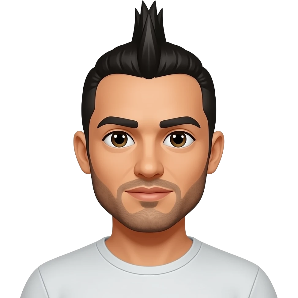 남자 모히칸 머리 emoji