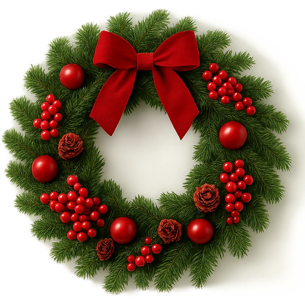 christmas wreath remove background emoji