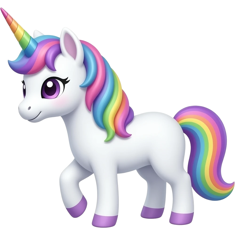 rainbow pastel Pokémon unicorn the horn full body emoji