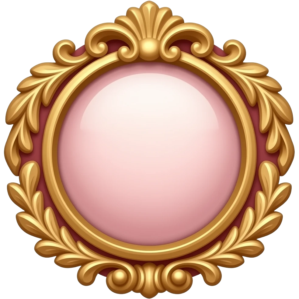 Reddish-pinkish and gold and white romantic vintage aesthetic decoration emoji