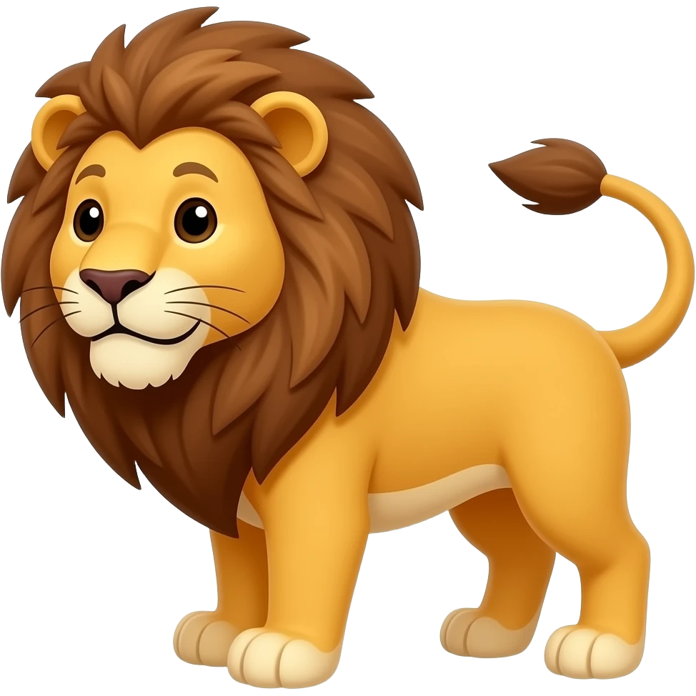Cartoon lion emoji