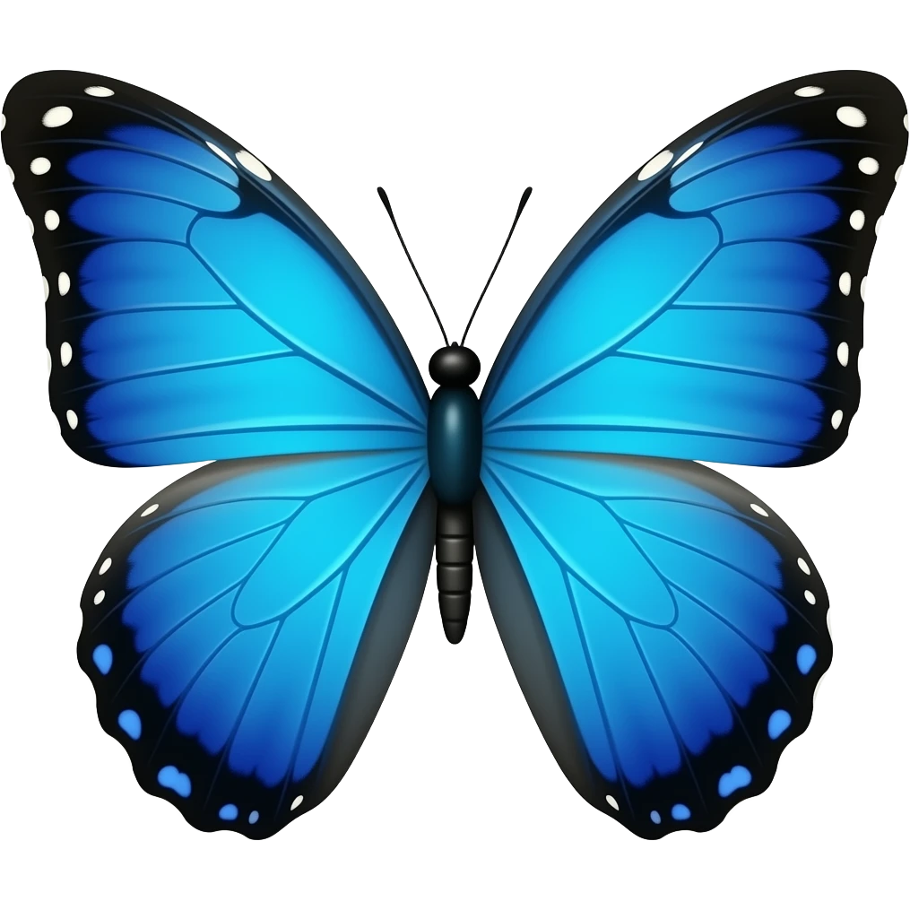 blue butterfly emoji